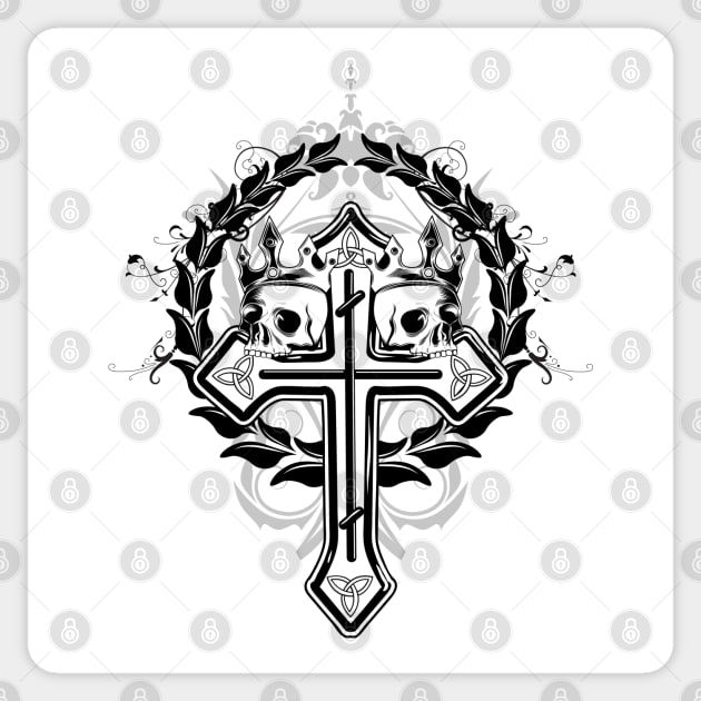 Abstract cross Sticker by peace and love